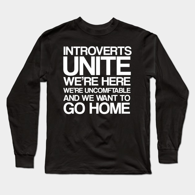 Introverts Unite Long Sleeve T-Shirt by madeinchorley